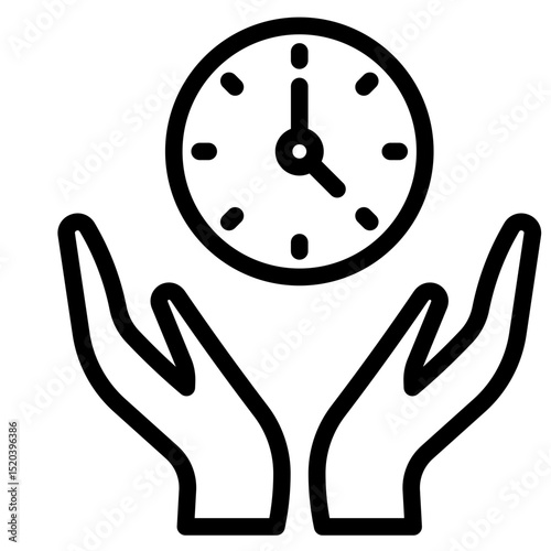 Time management icon in vector illustration