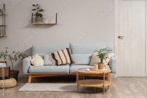 Interior of light living ro...
