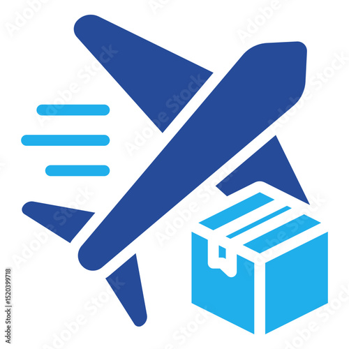 Air Cargo Icon Dual Tone Color