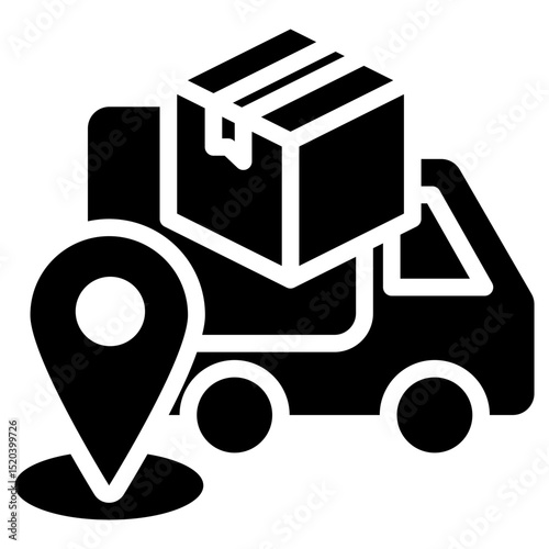 Logistic Icon Black Solid