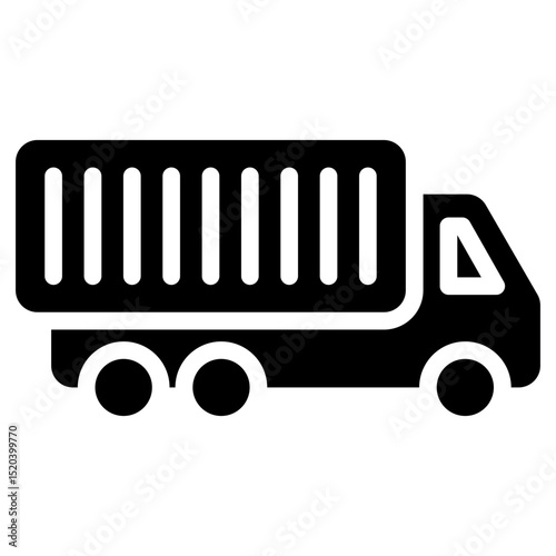 Freight Truck Icon Black Solid