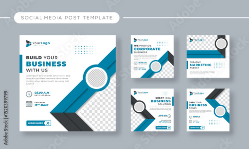 Editable Business Entrepreneur Social Media Banner Template – Vector Design for Startup Growth, Leadership Promotion, and Corporate Marketing Post