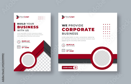 Business Growth Social Media Banner Template for Entrepreneurs – Editable Vector Design for Startup Success, Leadership, and Marketing Campaign