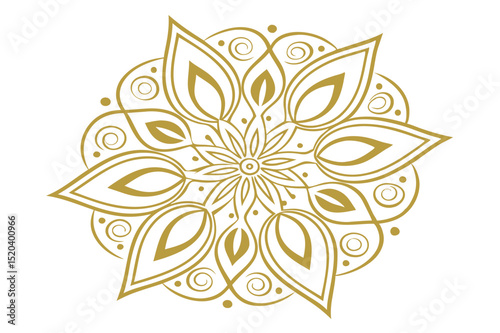 Elegant golden mandala logo for spa center