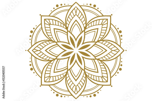 Elegant golden mandala luxury logo design