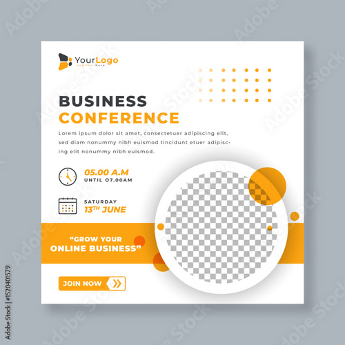 Entrepreneurship Modern Social Media Template – Editable Vector Banner Design for Business Leadership, Startup Promotion, and Digital Marketing