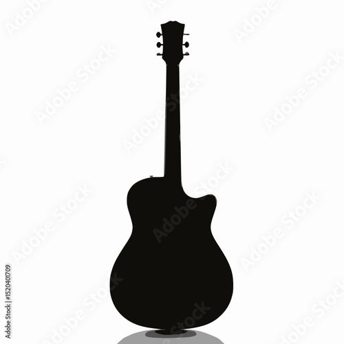 acoustic guitar isolated on white