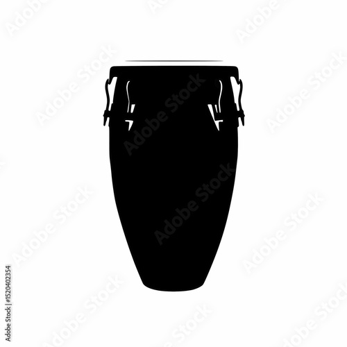 Silhouette vector of a conga drum.