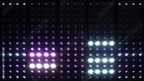 Lights Flashing Wall Showtec VJ Stage Floodlight 4K Blinder Blinking Lights Flash Club Flashlights Disco Lights Matrix Beam Lights Bulb Halogen Headlamp Lamp Nightclub Turn Off On Loop