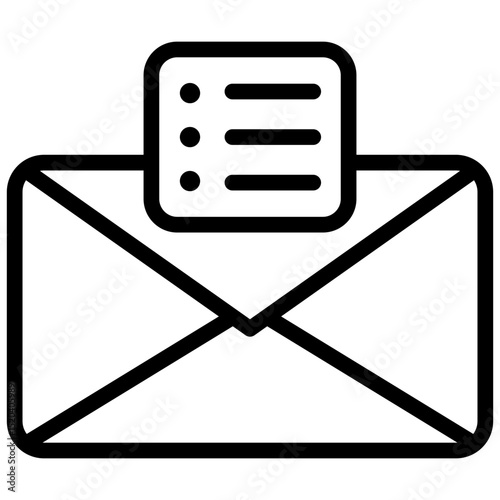 Mailing List Icon Outline