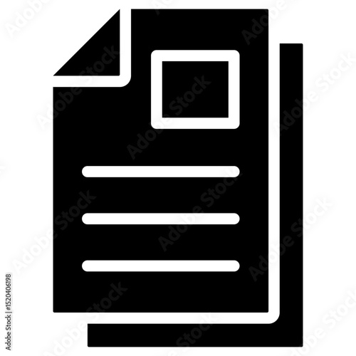 Letter Icon Black Solid