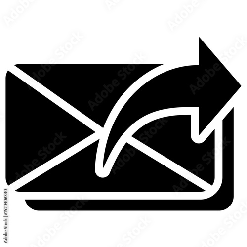Forwarding Icon Black Solid