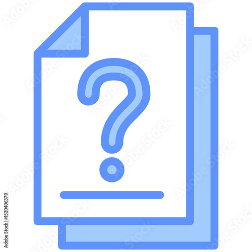Request Icon Outline Blue