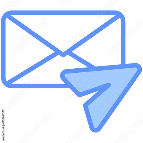 Send Icon Outline Blue