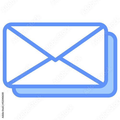 Mail Icon Outline Blue