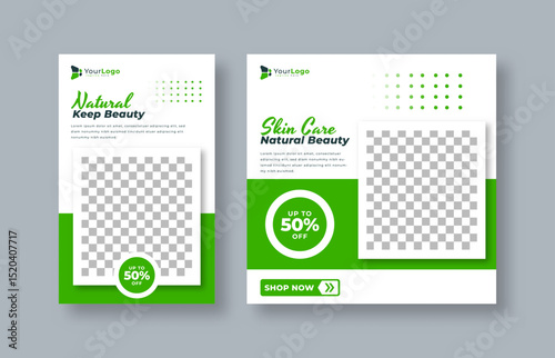 Contemporary Beauty Center Makeup Social Media Template – Editable Vector Design for Modern Cosmetic Services, Makeup Artist Promotion, and Beauty Branding