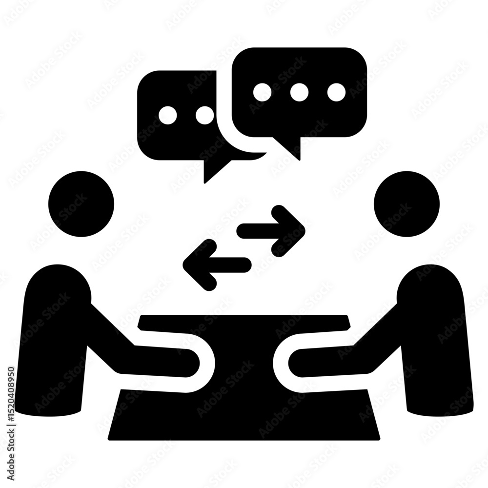 Discussion Icon Black Solid Discussion Icon Black Solid