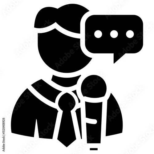 Host Icon Black Solid