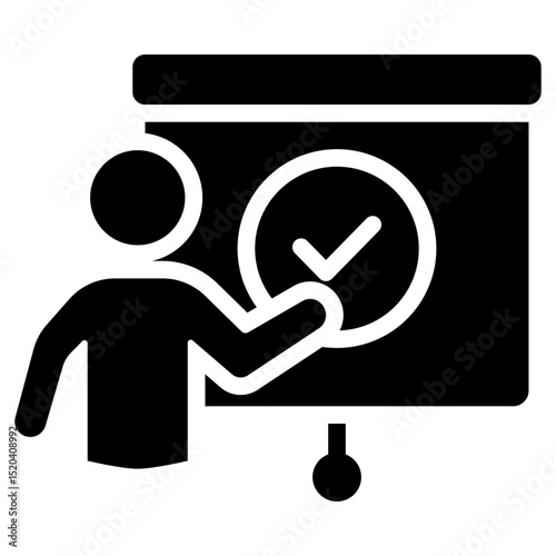 Presentation Icon Black Solid