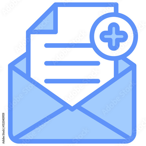 Invite Icon Outline Blue