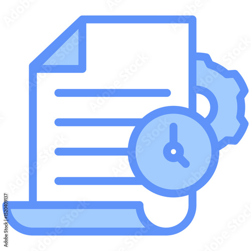 Planning Icon Outline Blue