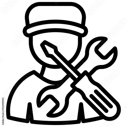 Repairman Icon Outline