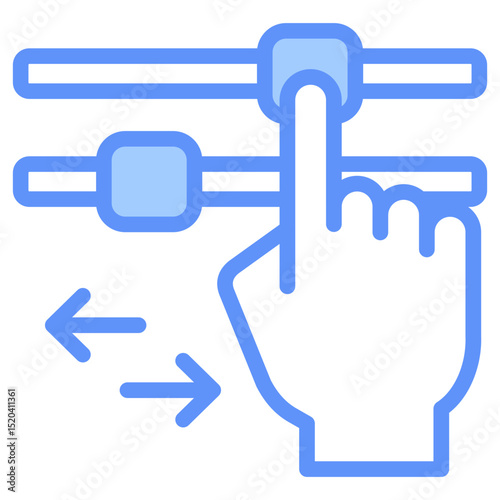 Adjust Icon Outline Blue