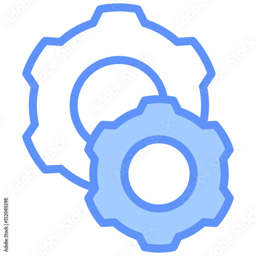Gear Icon Outline Blue