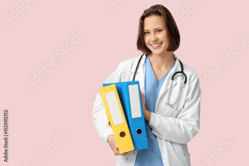 Beautiful female doctor wit...