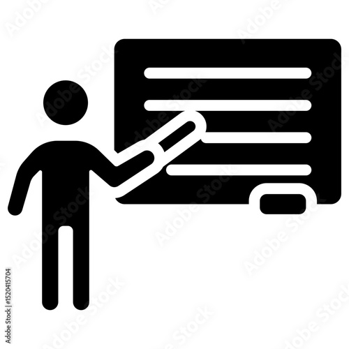 Teacher Icon Black Solid