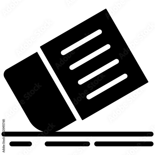 Eraser Icon Black Solid