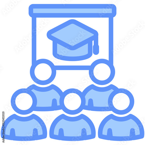 Lecture Icon Outline Blue