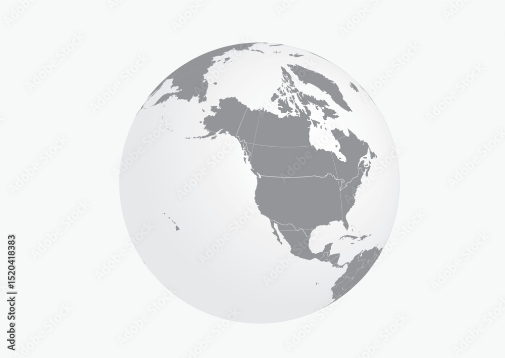 Naklejka premium World map globe vector.