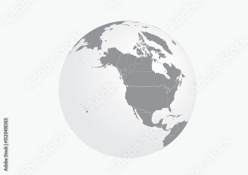 World map globe vector.