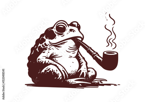 Toad Hand Drawn Natural Illustration Vector Isolated by AZ for Books, Arts, Design and Decoration Graphic Asset