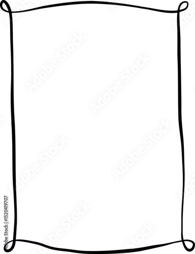 Minimal Wavy Frame With Looped Corners