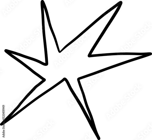 Loose Spiked Starburst with Angled Points