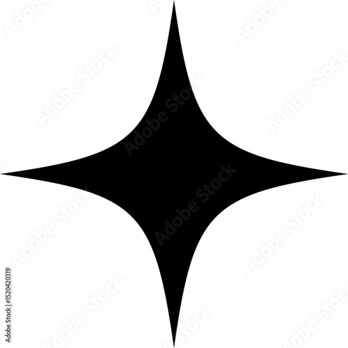 Minimal Diamond Star with Pinched Center and Soft Curves