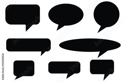 Speech Bubble set. Talk bubble. Cloud speech bubbles collection. Vector