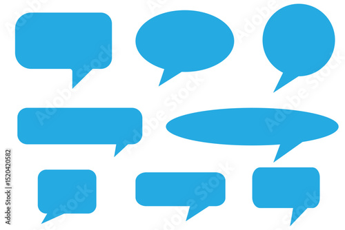 Speech Bubble set. Talk bubble. Cloud speech bubbles collection. Vector