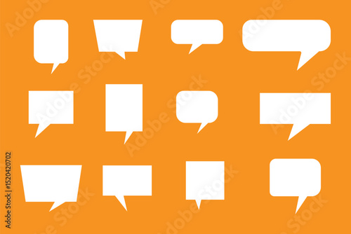Speech Bubble set. Talk bubble. Cloud speech bubbles collection. Vector