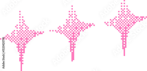 Triple Pixel Sparkle Cluster Gradient Dots