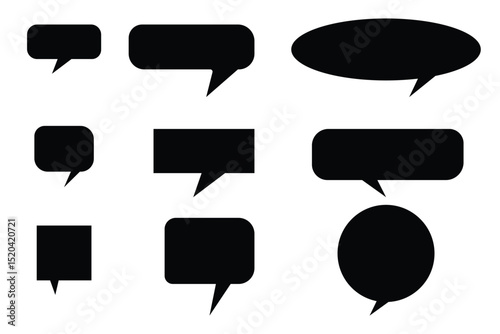 Speech Bubble set. Talk bubble. Cloud speech bubbles collection. Vector