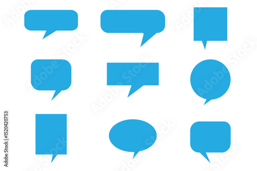 Speech Bubble set. Talk bubble. Cloud speech bubbles collection. Vector