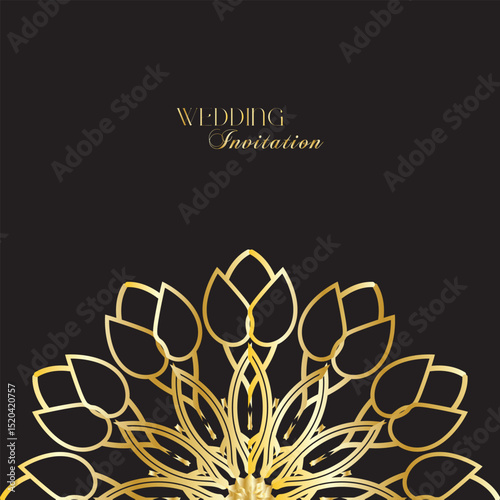 The Gold Mandala Wedding Iinvitation Card