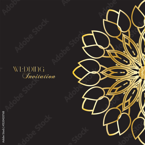 The Gold Mandala Wedding Iinvitation Card