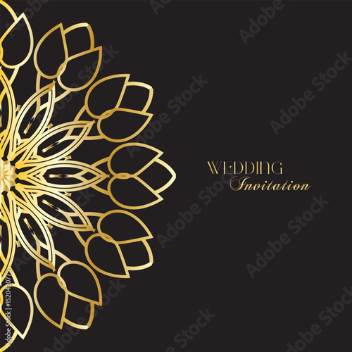 The Gold Mandala Wedding Iinvitation Card