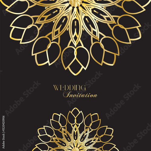 The Gold Mandala Wedding Iinvitation Card