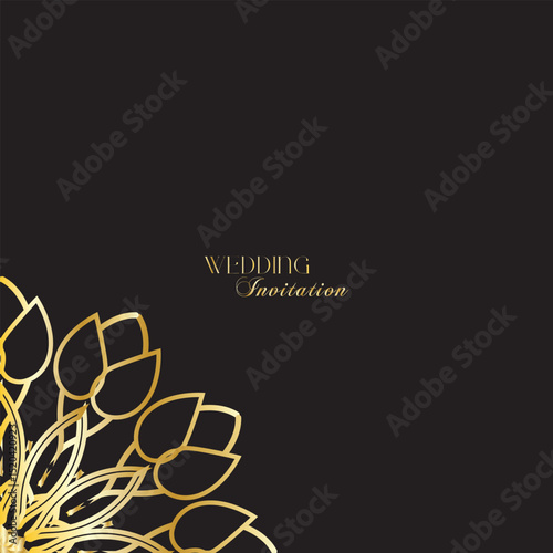The Gold Mandala Wedding Iinvitation Card