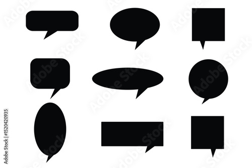 Speech Bubble set. Talk bubble. Cloud speech bubbles collection. Vector